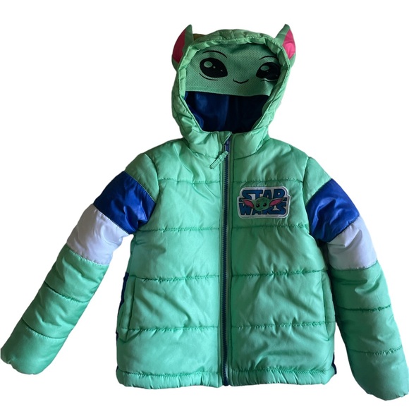 Disney Other - Disney Grogu Baby Yoda kids puffer jacket 4T